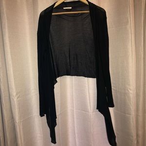 Michelle Black Long-sleeve Lightweight Cardigan